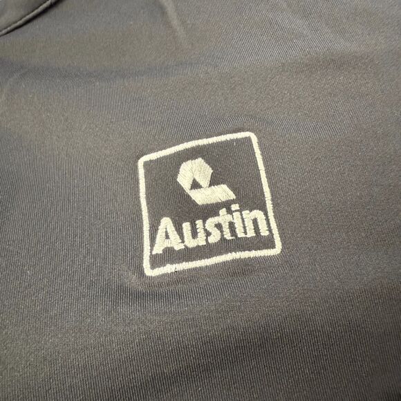 Peter Millar Men's Austin Logo Quarter Zip Pullover Sweatshirt Black Size Large - Picture 9 of 10